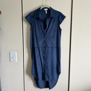 Blue Leith Button Up Dress